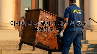 이사할 때, 소형차 대여가 딱! 초보 운전자도 OK!
