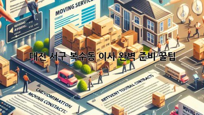 대전 서구 복수동 이사, 완벽 준비 꿀팁!