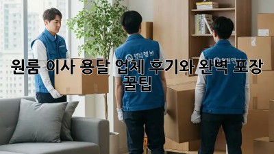 원룸 이사, 용달 업체 후기와 완벽 포장 꿀팁!